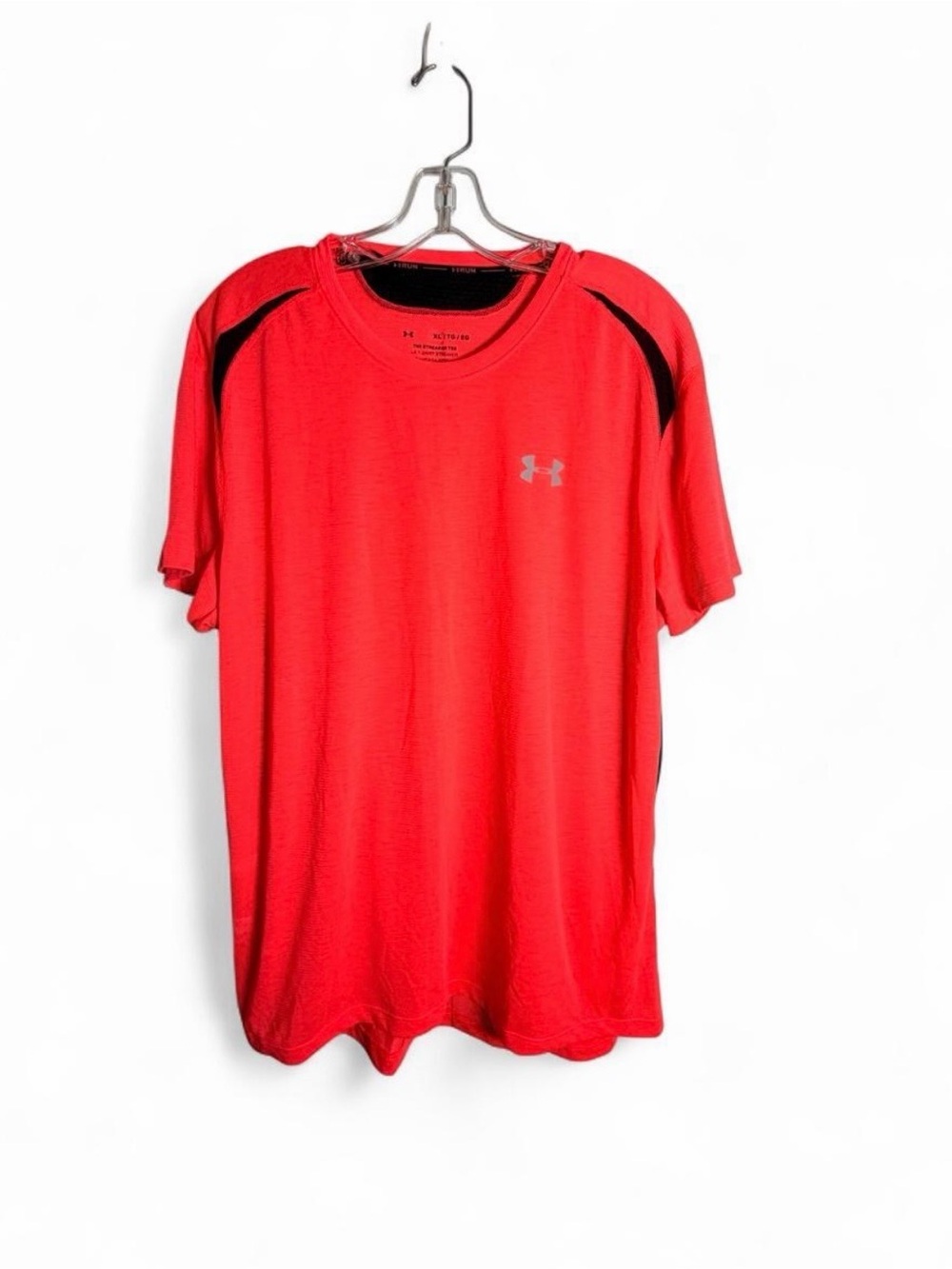 Under Armour Red Short-Sleeve Athletic Tee with Black Accents